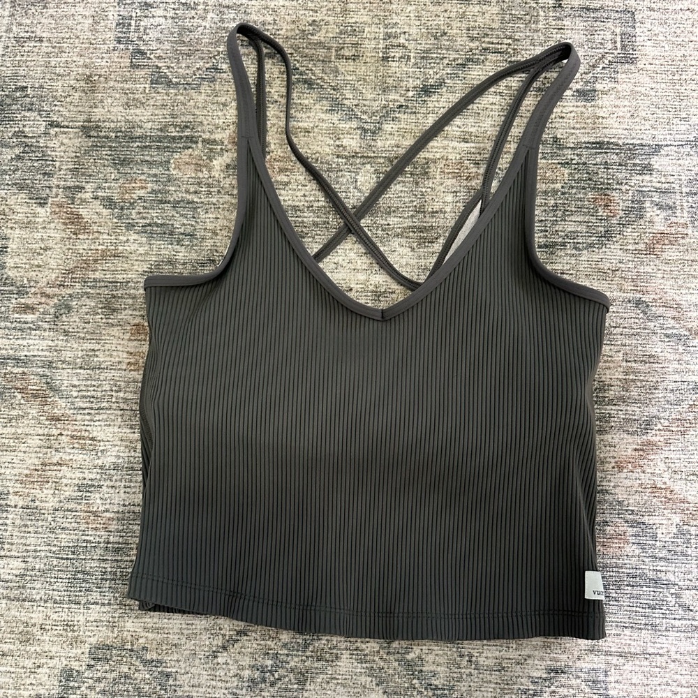 Vuori Women’s Sports Bra Top, Olive Green, Large